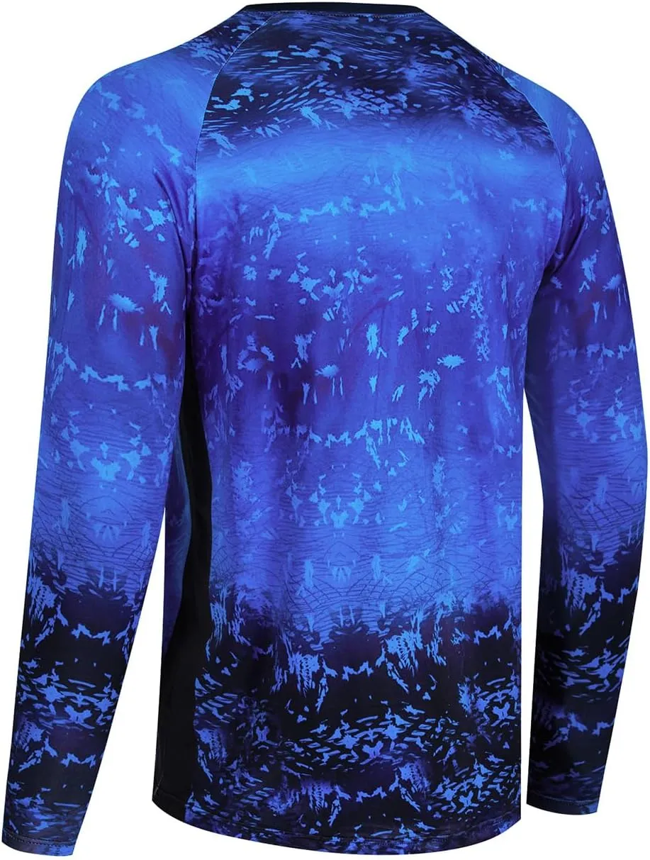 YIBIMOTTO Men's Sun Protection Fishing Tee for Men Printed Long Sleeve Shirt Quick Dry Sweatshirts Lightweight