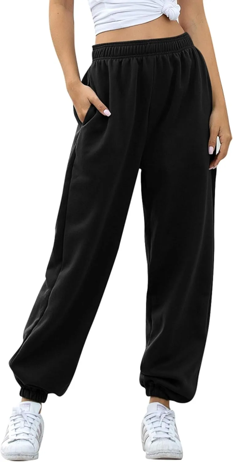 YLDUJ AMUM Women's Sweatpants Casual Drawstring Sweat Pants Workout Athletic Joggers with Pockets